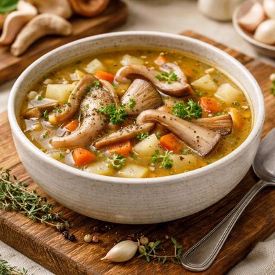 Oyster mushroom soup