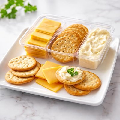 Packet cheese and crackers