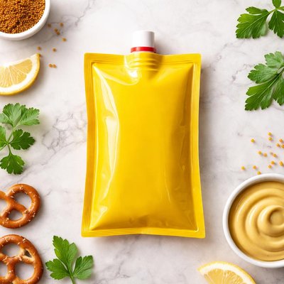 Packet of heinz  mustard