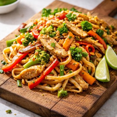 Pad thai chicken with vegetables