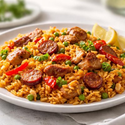 Paella de cerdo