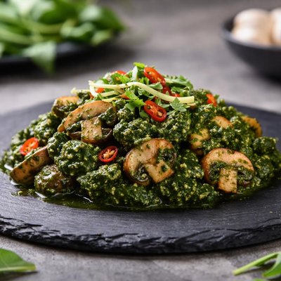 Palak mushroom