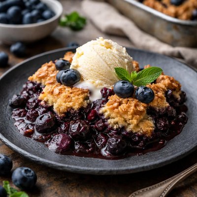Paleo blueberry cobbler