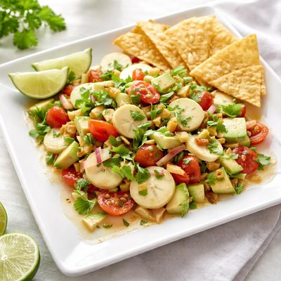 Palm ceviche baja style