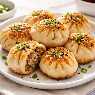Pan-fried pork bun