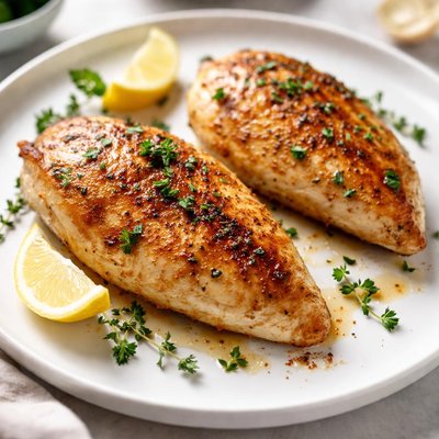 Pan fried chicken breast