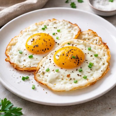 Pan fried eggs