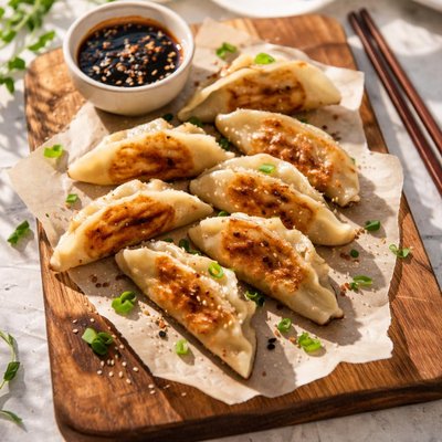 Pan fried pork dumpling