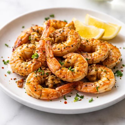 Pan fried shrimp tails