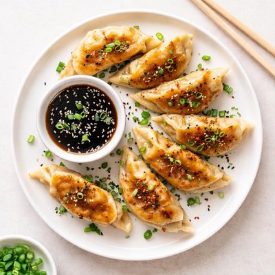 Pan fried veg dumplings