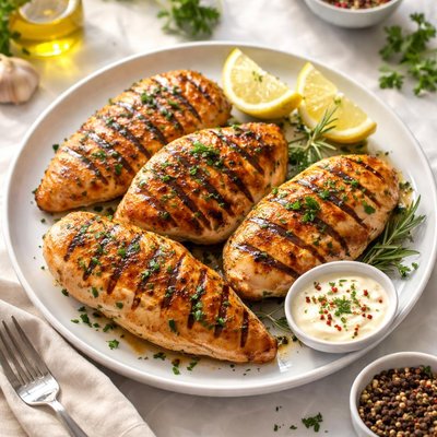 Pan grilled chicken