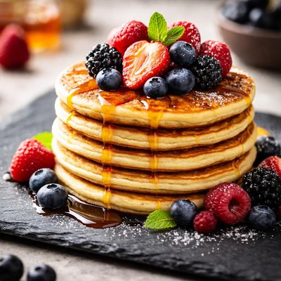 Pancake with berries