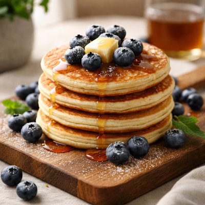 Pancake with blueberries