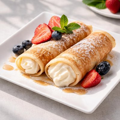 Pancake with cream filling