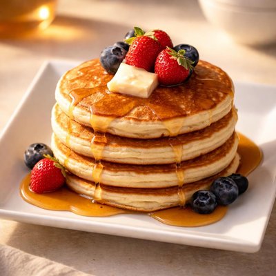 Pancake with maple syrup