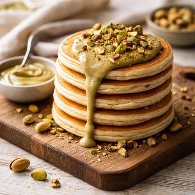 Pancake with pistacchio cream