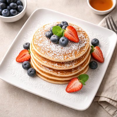 Pancake with powdered sugar