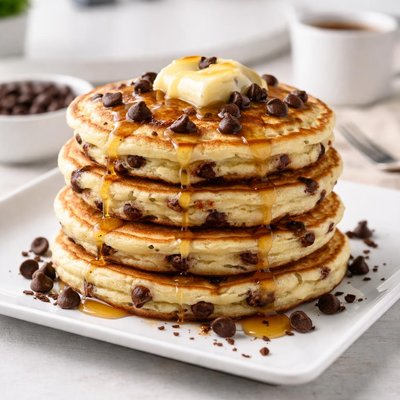 Pancakes with chocolate chips