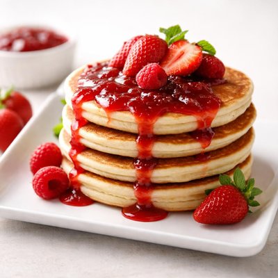 Pancakes with jam