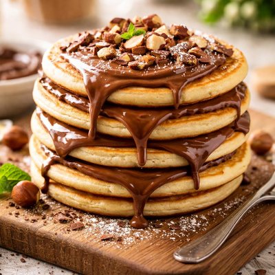 Pancakes with nutella