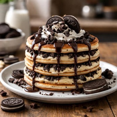 Pancakes with oreo