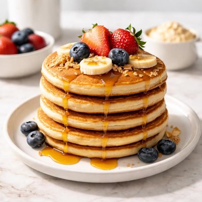 Pancake con proteine in polvere