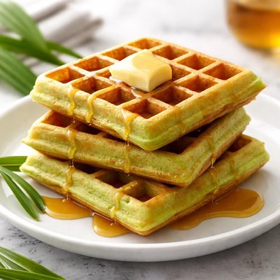 Pandan waffle