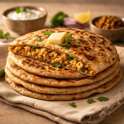 Paneer aloo paratha