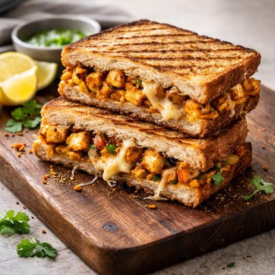 Paneer and cheese sandwich