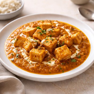 Paneer and gravy