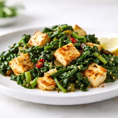 Paneer and greens