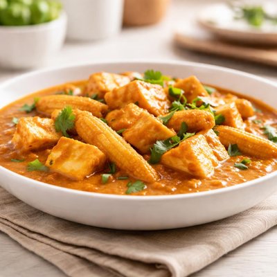 Paneer baby corn gravy