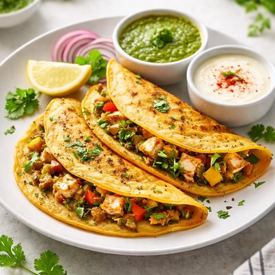 Paneer besan chilla