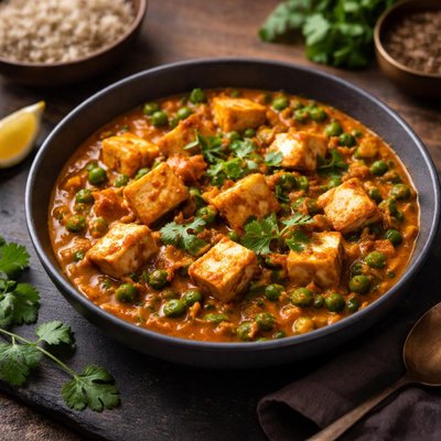 Paneer peas curry