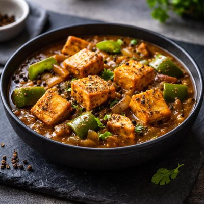 Paneer pepper gravy