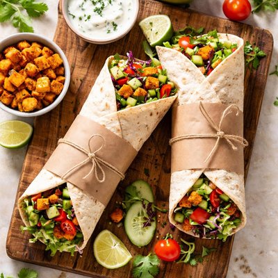 Paneer salad wrap