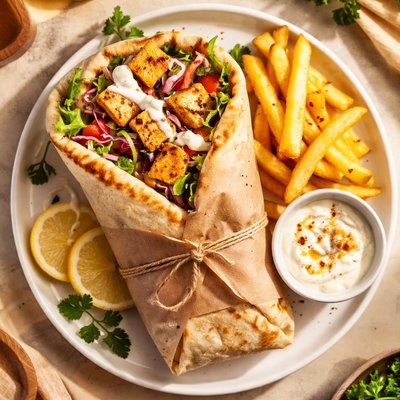Paneer shawarma