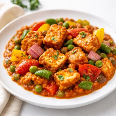 Paneer tilka masala with vegetables
