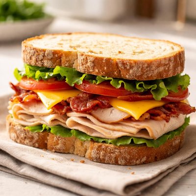 Panera  sandwhich turkey and bacon and cheddar
