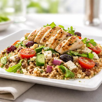 Panera mediterranian chicken and grains salad