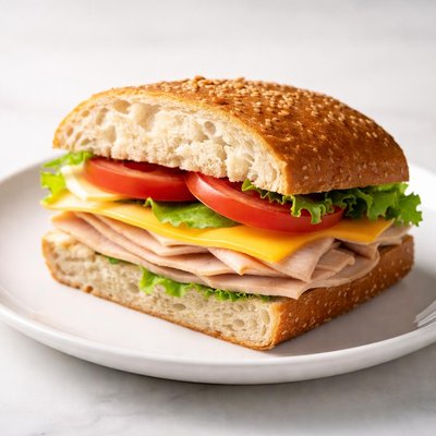 Panera turkey and cheddar half sandwhich