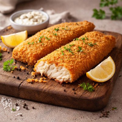 Panato meno filetto di merluzzo
