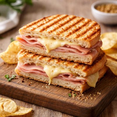 Panini ham cheese sandwich