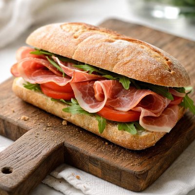 Panino con il prosciutto crudo