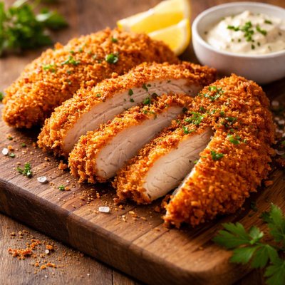 Panko breaded chicken