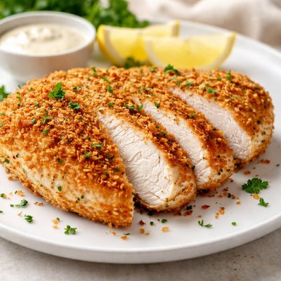 Panko breaded chicken breast