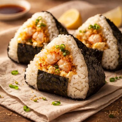 Panko Camarão Onigiri