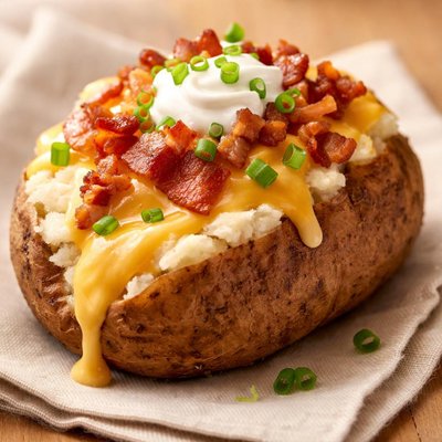 Papa asada queso y tocineta de wendy