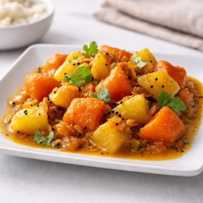 Papaya potato curry