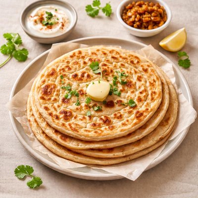 Paratha of white flour